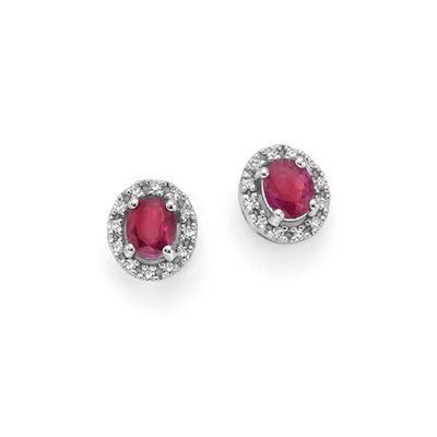 Orecchini Donna Oro Donna Luce in Oro bianco Rubino 0.84 Ct DHOR9854.012 - DHOR9854.012